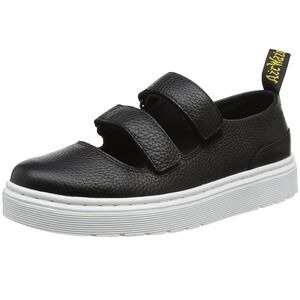 Dr. Martens Mae Mary Janes Black Leather White Soles Womens 7 UK 5‎ EU 38